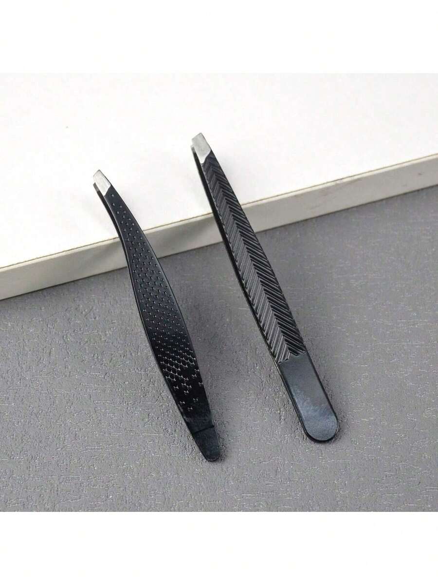 1/2 piezas Pinzas para cejas con escamas de pescado de acero inoxidable, herramienta de arreglo de cejas de precisión, herramienta para extensiones de pestañas, adecuada para accesorios de maquillaje de mujer