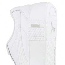 Puma Zapatillas casuales de plataforma Smash Platform V2 L para mujer, zapatos vulcanizados de moda retro de suela baja, 373035-01