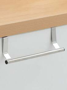 1pc Space-Saving Stainless Steel Over-The-Door Towel Rack - Easy To Install, Rust-Resistant Bathroom And Kitchen Towel Bar - Multicolor - View 7