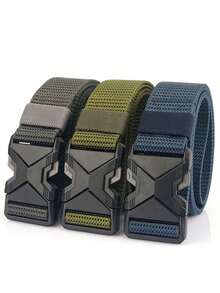 1 Pack New Tactical Belt, Quick Release Casual Utility Belt, Multifunctional Nylon Belt For Outdoor Mountaineering And Training, Nylon Mesh Work Belt With Heavy Duty Quick Release Buckle.(Due To Lighting And Angle During Photography, The Actual Product May Have Slight Color Differences Compared To The Images.)