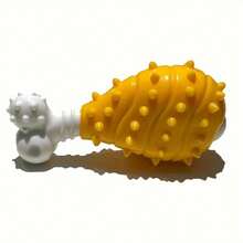 适合小型、中型和大型犬的狗玩具，宠物用品和礼物，用于清洁牙齿的幼犬出牙咀嚼玩具，鸡腿形狗咀嚼玩具，用于清洁狗牙齿的耐用咀嚼玩具