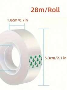 2 Rollen/24 Rollen Transparentes Klebeband Nachfüllpack, 0,7 Zoll x 1102 Zoll klares Klebeband, geeignet für Zuhause, Büro, Schule, Geschenkverpackung im Geschäft