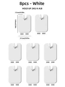 1pc/2pcs/4pcs/8pcs/10pcs Album Hook, Traceless Nail, Hanging Wedding Photos, Wedding Photos, Wall Mounted Frame Holder, No Punching, Waterproof, Portable