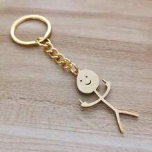 Fun Graffiti Keychain Stainless Steel Keychain Pendant Hanging Ornaments