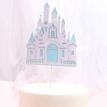 Decoración de cumpleaños feliz del castillo de la princesa princesa, decoración para el hogar, para hornear, cupcakes, toppers, banderines para pasteles, suministros de fiesta, regalo de amor - Multicolor - Ver 6