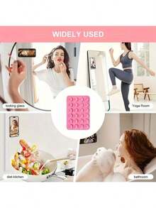 1个硅胶手机支架，带24个迷你吸盘，适用于所有手机：自拍和视频拍摄的粘性手机支架，可安装在淋浴间或墙壁上，是送给朋友和圣诞节的理想礼物，兼容、安卓手机，也是生日、送给家人和朋友的礼物。手机支架，手机配件，粘性手机支架 - 彩色 - 查看 6