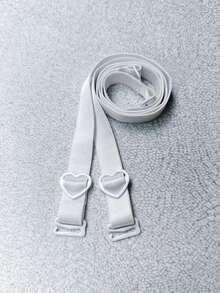 1-3对/套可爱俏皮心形扣内衣肩带弹力布肩带可更换文胸肩带可调节防滑肩带文胸布肩带 - 彩色 - 查看 8