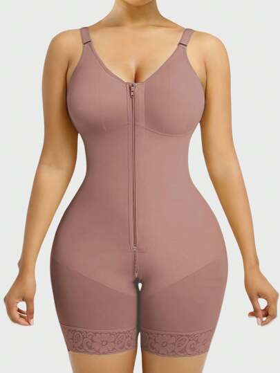 1 PC Shapewear For Women,Tummy Control Butt Lifter Body Shaper With Zipper Crotch,Slimmer Body Shaperwear,Tight Jumpsuit,Suitable For Various Occasions ﻿