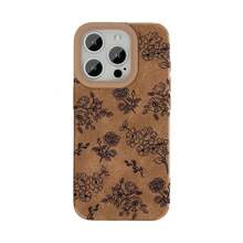 Aplicable a 16 Pro/15/14 Plus/13/12/11 Funda protectora retro de piel sintética para teléfono móvil, color marrón ciervo, patrón de guepardo negro, nuevo diseño de moda, carcasas suaves de alta calidad para hombres y mujeres. - Colores mixtos 2 - Ver 1