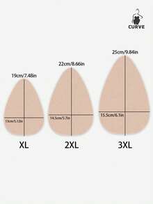 3/5 Pares de Sutiãs Invisíveis Sem Costura com Efeito Push-Up Plus Size, Elevação do Busto, Adequado para Tamanhos B-E, Sutiãs Adesivos Sem Alças e Sem Costas, Adequado para Vestidos de Casamento e Festa