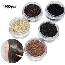 1000 颗纳米接发珠 2.5 毫米 * 1.5 毫米 * 1.6 毫米 铜微链环 - 彩色 - 查看 2