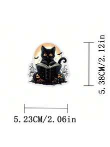 SCXXBSW 50pcs Halloween Black Cat Cartoon Graffiti Stickers Decorative Water Cups Notebook Luggage Waterproof Stickers - Multicolor - View 4