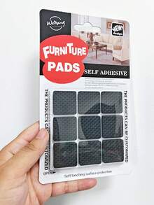 18 Peças Pequenos Protetores Antiarranhões para Móveis, Almofadas Adesivas Quadradas Pretas para Pés de Cadeira, Protetores de Piso, Pés de Borracha para Móveis, Almofadas para Pés de Mesa/Cadeira, Protetores de Piso para Cadeira, Almofadas de Proteção Silenciosa de Borracha para Pernas de Cadeira, Protetores Adesivos para Móveis Usados em Mesa, Porta, Cama, Sofá, Vaso