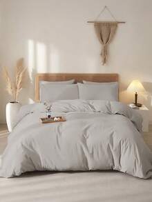 Bộ ga trải giường 2/3 món bằng cotton nguyên chất, 100% cotton, mềm mại và thoáng khí, thân thiện với da, chống xù lông, đồ dệt gia dụng thời trang, bao gồm vỏ chăn và vỏ gối, phù hợp với giường đơn, đôi, cỡ Queen, cỡ King, không bao gồm chăn bông, dùng được cả bốn mùa, nhiều màu sắc để lựa chọn, có thể giặt máy. - Nhiều màu - Xem 29