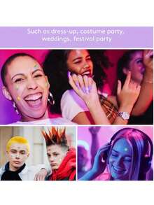 60/360张派对装饰贴纸,彩色装饰贴纸仅供装饰之用(非化妆品)。可与遮瑕膏、隔离霜、彩色、透明、痘痘贴、痘痘贴一起使用,适用于派对、节日照片装饰、脸部装饰贴纸、化妆配件、圣诞节 - 彩色 - 查看 4