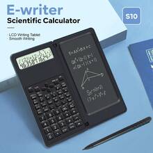 2-In-1 Foldable 401 Multifunctional Scientific Calculator, Large Display, 6-Inch Writing Board, Supports Stylus, With Eraser Button And Lock Function. Portable Scientific Calculator With Writing Board, Featuring Drawing, Large Display - Designed For Students, Schools, Office And Travel, Essential School Supply.