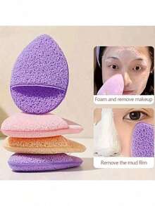 Deep Cleansing Beauty SPA Facial Brush Set, Includes Soft Velvet Headband, Headband Set, Gentle Exfoliating Brush, Fine Silicone Cleansing Brush, Portable Skincare Tools, Suitable For Women, Christmas Gift, Ideal For Outdoor Travel And Business Trips - Multicolor - View 4