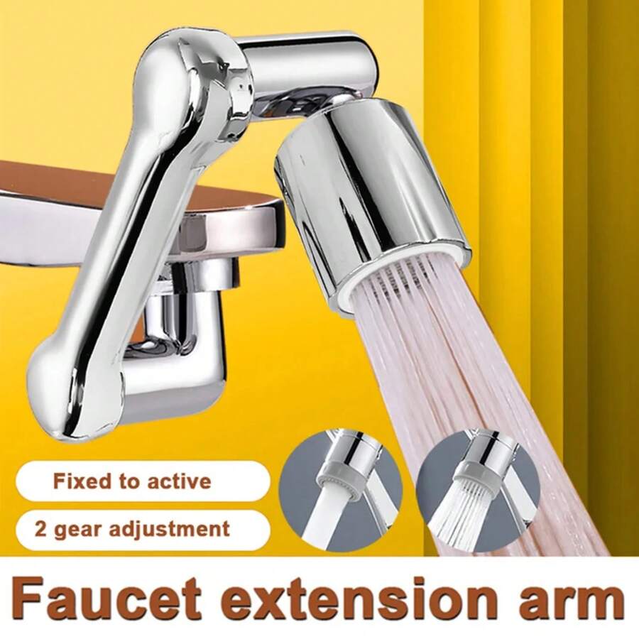 Universal 1080°Swivel Robotic Arm Swivel Extension Faucet Aerator Kitchen Sink Faucet Extender Mixer Tap Nozzle Flow Mode