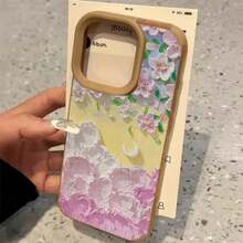 Funda de piel sintética suave con diseño de flores y lunas, lente de alta calidad, compatible con phone 13 Pro, 16, 12, 15 Plus, 11, 14 y XS. Resistente y cómoda. - Colores mixtos 1 - Ver 6