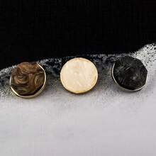 5pcs Elegant Octagonal Metal Buttons, Featuring An Aurora Color Finish And A Vintage-Inspired Delicate Metal Base, Come In Three Colors For Versatile Styling. With Their Refined Texture, They Exude A Fashionable Vibe. Available In Sizes Of 15/21/25mm, They Are Ideal For Decorative Buttons On Coats, Sweaters, Shirts, Suits, Dresses, And Other Garments - Multicolor - View 11