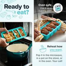 Silicone Freezer Molds Gift Set Trays With Lids - Meal Prep And Kitchen Essentials Bundle - 水藍色 - 查看 3