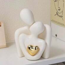 قطعة واحدة تمثال فني مطلي بالذهب بشكل قلب، ديكور لأزواج متعانقين، مناسب لديكور المنزل والغرفة والمكتب والطلاب، أفضل هدية، ديكورات الربيع والكريسماس، تخزين، ديكور الزفاف، ديكور المنزل، منظم المجوهرات، ديكورات الحفلات - متعدد الألوان - مشاهدة 10