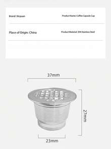 可重复使用的咖啡胶囊，适用于可填充不锈钢咖啡过滤器和意式浓缩咖啡配件