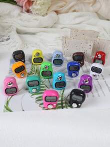 1pc/5pcs/10pcs Handheld Electronic Digital Tally Counter Ring, Manual Electronic Digital Counting Clicker, Style Intelligent Electronic Digital Counter Bracelet/Ring - Multicolor - View 3