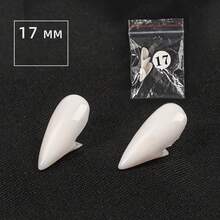 1 对独特的吸血鬼尖牙装饰，男女通用万圣节舞台道具派对配件