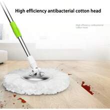 3 Pack Mop Head Replacement Spin Mop Replacement Head Microfiber Spin Mop Refills Easy Cleaning Round Shape Standard Size - 白色-3件裝 - 查看 7