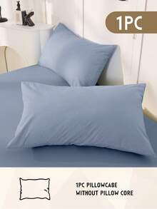 1 funda de almohada suave, funda de almohada de tamaño estándar, cierre de sobre, resistente a las arrugas, el desvanecimiento y las manchas, sin incluir el relleno de la almohada, decoración de otoño, decoración de habitación, de vuelta a la escuela, útiles escolares, blanco, rosa, negro, azul marino, beige, gris, verde, azul, verde