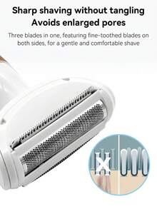 五合一女士电动剃须刀，适用于剃除和修剪腿内侧、眉毛、唇毛、身体毛发、面部毛发、胡须、鼻毛、手臂和腋毛。可充电电动剃须刀，温和不刺激。