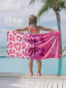 Personalized Kids Beach Towel,Summer Birthday Gift For Kids,Summer Vibes,Girls Beach Trip,Custom Beach Towel,Swimming Pool,Beach Decor,Christmas Gift Supplies