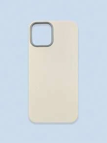 极简时尚白色、灰色、黑色仿皮纹理手机壳，防指纹、防水、防汗，超薄柔软触感，手机保护套，兼容三星、 17 Pro Max、13/14/15/16/16 Plus/16 Pro Max - 白色 - 查看 18