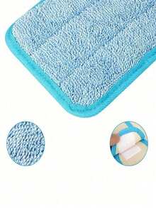2PCS Replacement Microfiber Pad - Thick - Universal Commercial 12-13 Inch Mop Head- Heavy Duty - Wet & Dry Commercial Cleaning Refills Reusable Mop Refills Fit For Most Microfiber Flat Mop System - Màu xanh lam - Xem 2