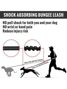 1pc Running/Walking Dog Leash Belt, Reflective Safety Shock Absorbing Retractable Outdoor Dog Leash