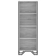 Bücherregal Grau Sonoma 50x31x137, 5 cm Holzwerkstoff - Grau - Übersicht 3