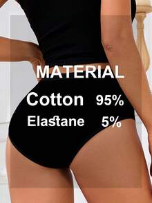 [21pcs Soft Women's  Cotton Pants Underwear ] 21pcs Set Of Women's Cotton Pants,Elegant, Fashionable, Soft And Skin Friendly Underwear, Suitable For Daily Commuting, Women'S Underwear - 黑色 - 查看 4