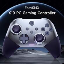 EasySMX X10 PC Controller - No Stick Drift, No Dead Zone Wireless Controller For PC, Steam And Switch - Upgraded Bluetooth Controller With Four Hall Effect - Include A Swappable Faceplate,For Black Myth Wukong - 紫色 - 查看 2