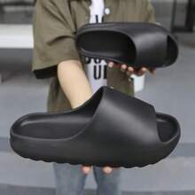 Pantunflas Nube Hombre | Suela Gruesa Acolchada para Interior/Exterior - Negro - Ver 5