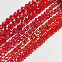 1 Strand 4/6/8mm Faceted Glass Austria Crystal Beads, Rondelle Loose Spacer Beads For Jewelry Making DIY Bracelets, Necklaces, Earrings, Bag Design