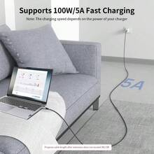 Cáp mở rộng USB C 6,6ft [USB 3.2 10Gbps] Dây mở rộng USB Type C đực sang cái 100W Sạc nhanh Truyền dữ liệu 4K @ 60Hz Thunderbolt 3.0 cho MacBook IPad Pro Hub Galaxy S23 S22 Ultra. V.v. Tương thích với IPhone 16, 16 Pro Max, 15, 15 Plus, 15 Pro, 15 Pro Max, Tương thích với Redmi, Tương thích với Bộ sạc OnePlus Sạc nhanh - 2M6.6FT - Xem 4