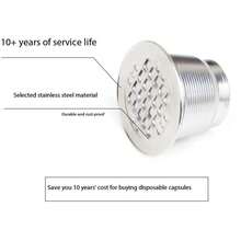 可重复使用的咖啡胶囊，适用于可填充不锈钢咖啡过滤器和意式浓缩咖啡配件