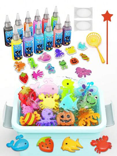 Children's HandmadeWater Water Baby Set,Magic Water ,23/30/32pcs DIY Magic Water Toy, Cultivate Children's Hands-OnAbility And Scientific Literacy, Girls' Game,Perfect Gift For Boys And Girls Aged 3+ Suitable For Summer Playtime With FriendsAnd Family,Back To School
