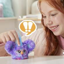 Furby Furblets Groo-Vee 迷你朋友，超过 45 种音效和音乐，只会说 Furbish 语，电子毛绒玩具，紫色，返校礼物，适合 6 岁及以上儿童 - GROO-VEE - 查看 7