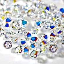200/400/600 件 3 毫米高品质奥地利水晶珠，菱形刻面玻璃隔珠，用于制作珠宝 DIY 手链项链手工艺品 - 尖珠 - 查看 3
