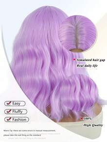 16 Inch Color Purple Bob Wigs For Women Curly Wavy Wigs No Bangs Short Heat Resistant Synthetic Wigs For Party Costume Daily Wear Colorful Wigs Coachella Music HOTSALES Halloween - 紫色 - 查看 5