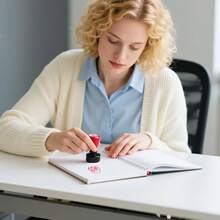 1 套英语和德语教师印章，彩色鼓励短语，用于评分、家庭作业、课堂管理，耐用 ABS 材料 - 非常适合学校和办公室使用