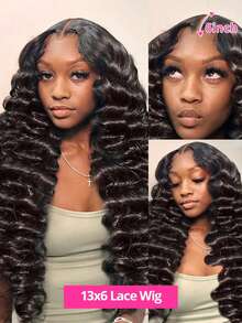 NARNI 28 30 Inch 13x6 Loose Deep Wave Lace Front Wigs Human Hair 250% Density HD Transparent Lace Frontal Wigs Human Hair Pre Plucked Loose Deep Wave Wigs Human Hair With Baby Hair For Women Natural Color - Natural Black - 查看 5
