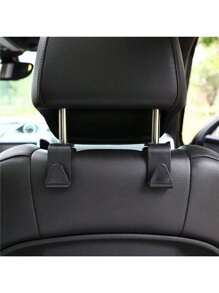 1pc Fashion Car Seat Back Multi-Function Hook, ABS Invisible Adhesive 7-Shaped Hanger, Suitable For Handbags, Jackets, Clothes Storage Bags, Wall-Mounted Easy Installation Plastic Car Storage Bag For Women Storage Organizer Travel Holiday Essential Fall Decor Autumn Halloween